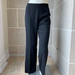 Armani Collezioni Black Pleat Dress Pants